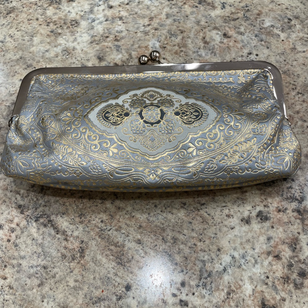 NWT Ann Taylor Loft Clutch Purse Gold and Silver Tones